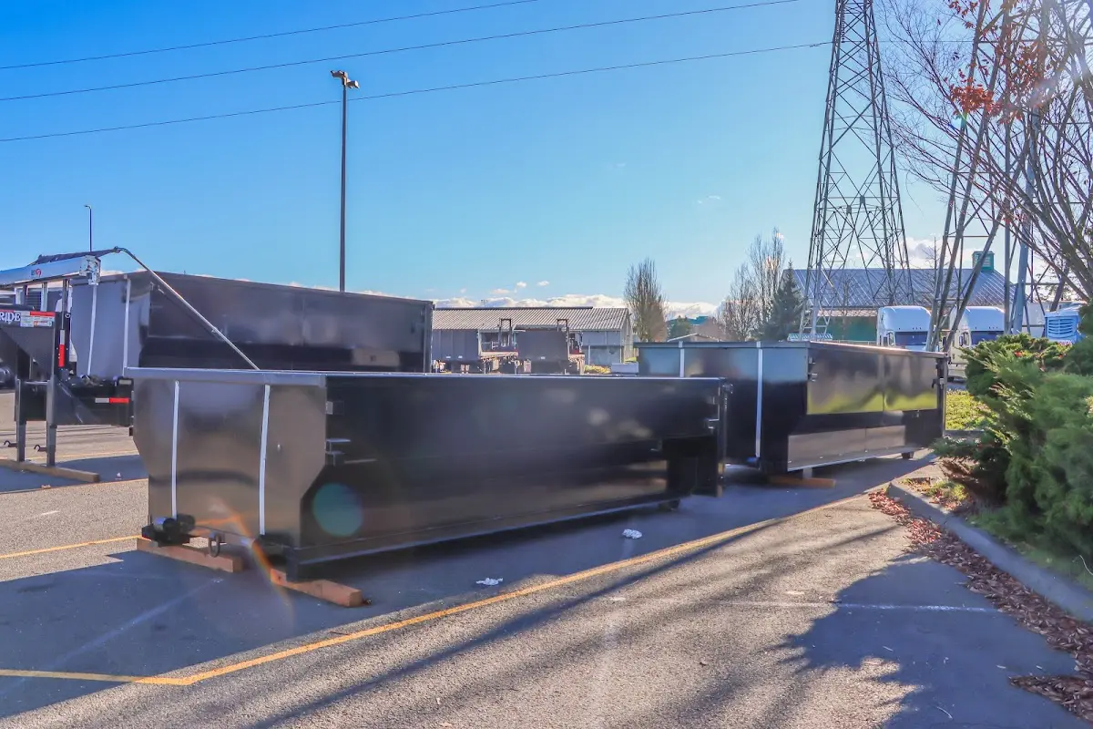 Roll-off dumpster ready for waste disposal at job site for Estate Cleanout Dumpster Rental in Burkburnett